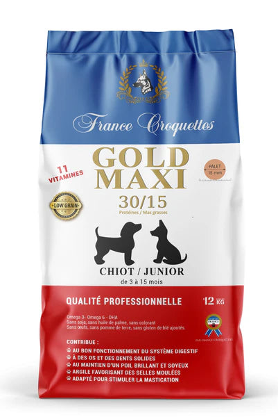 GOLD MAXI CHIOT JUNIOR 30/15 LOW GRAIN