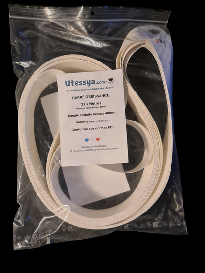 carré obéissance 48mm [lavable eau claire]🐕